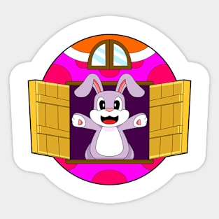 Rabbit Easter Easter egg House Sticker